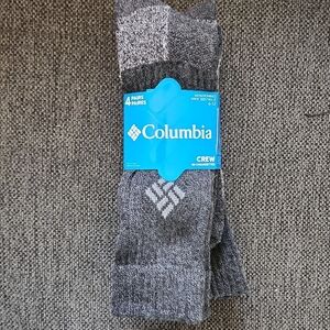 Columbia Gray Casual Socks with Textured Knit